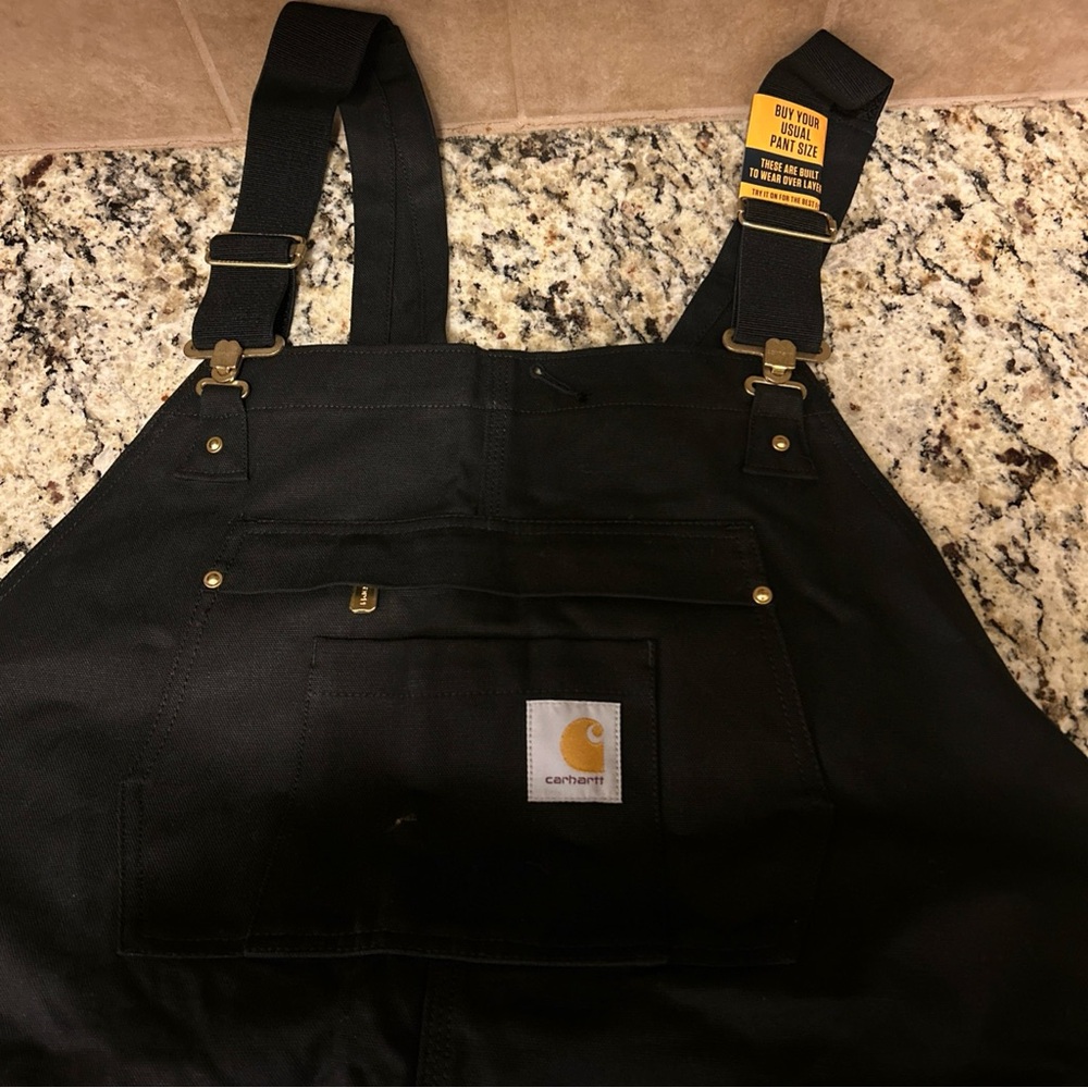 Carhartt Firm Duck Insulated Bib Overall - Black